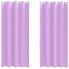 vidaXL Kardinad r&otilde;ngastega 2 tk Lilla 225 x 140 cm Pol&uuml;ester