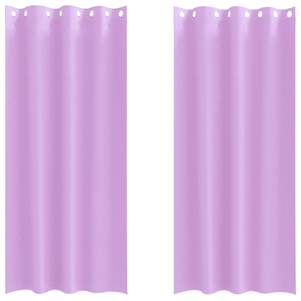 vidaXL Kardinad r&otilde;ngastega 2 tk Lilla 225 x 140 cm Pol&uuml;ester