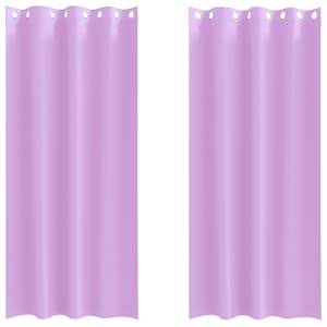 Závěsy na zatemnění s kroužky 2 pcs Fialová 245 x 140 cm - obrázek 2