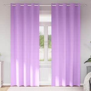 Závěsy na zatemnění s kroužky 2 pcs Fialová 260 x 140 cm - obrázek 1