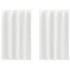 vidaXL Kardinad r&otilde;ngastega 2 tk PUHAS VALGE 175 x 140 cm Pol&uuml;ester