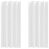 vidaXL Kardinad r&otilde;ngastega 2 tk PUHAS VALGE 225 x 140 cm Pol&uuml;ester