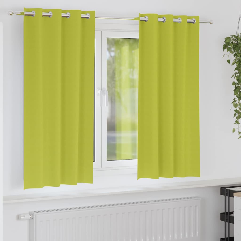 Kardinaid kardinatega 2 pcs Õunaroheline 175 x 140 cm Polüester