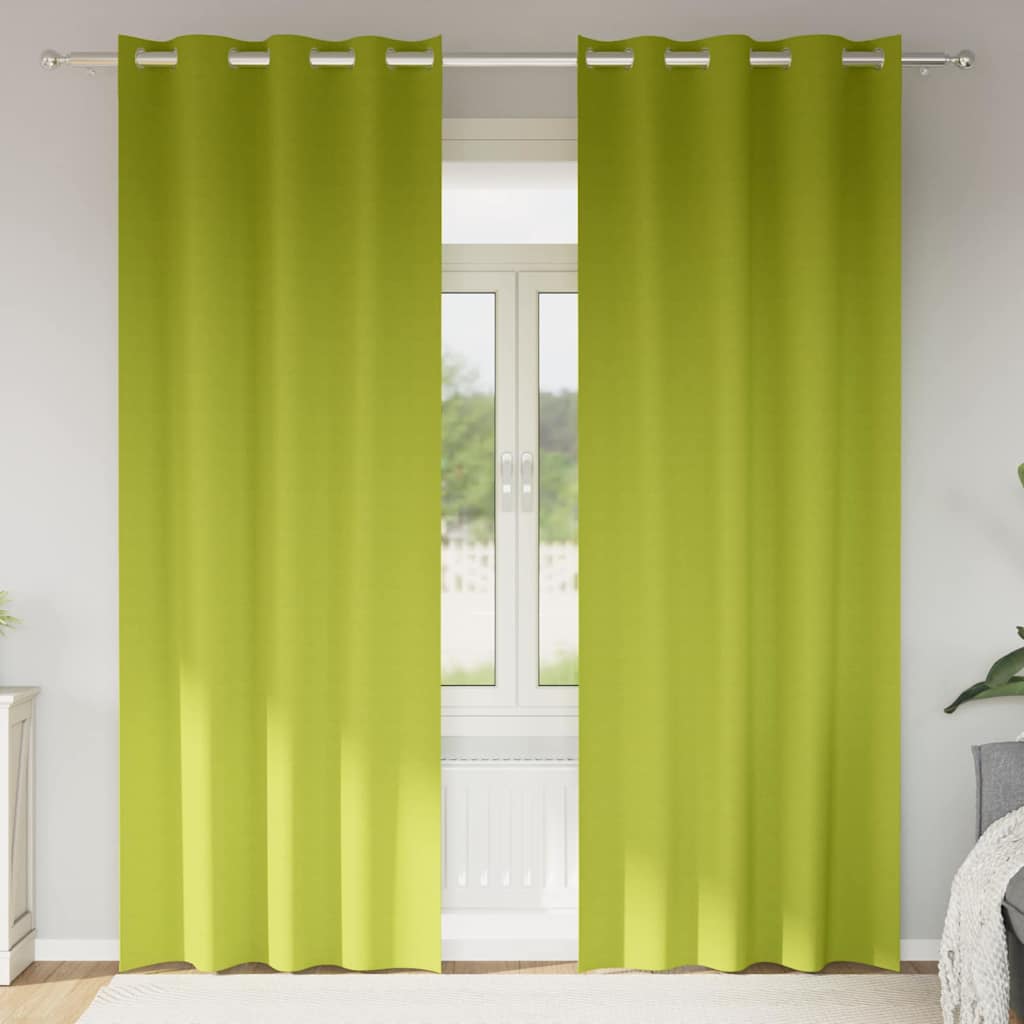 Kardinaid kardinatega 2 pcs Õunaroheline 245 x 140 cm Polüester