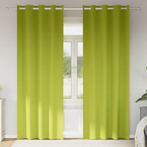 Závěsy na zatemnění s kroužky 2 pcs Zelená 260 x 140 cm - obrázek 1