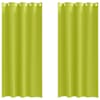 vidaXL Kardinad r&otilde;ngastega 2 tk Roheline 260 x 140 cm Pol&uuml;ester