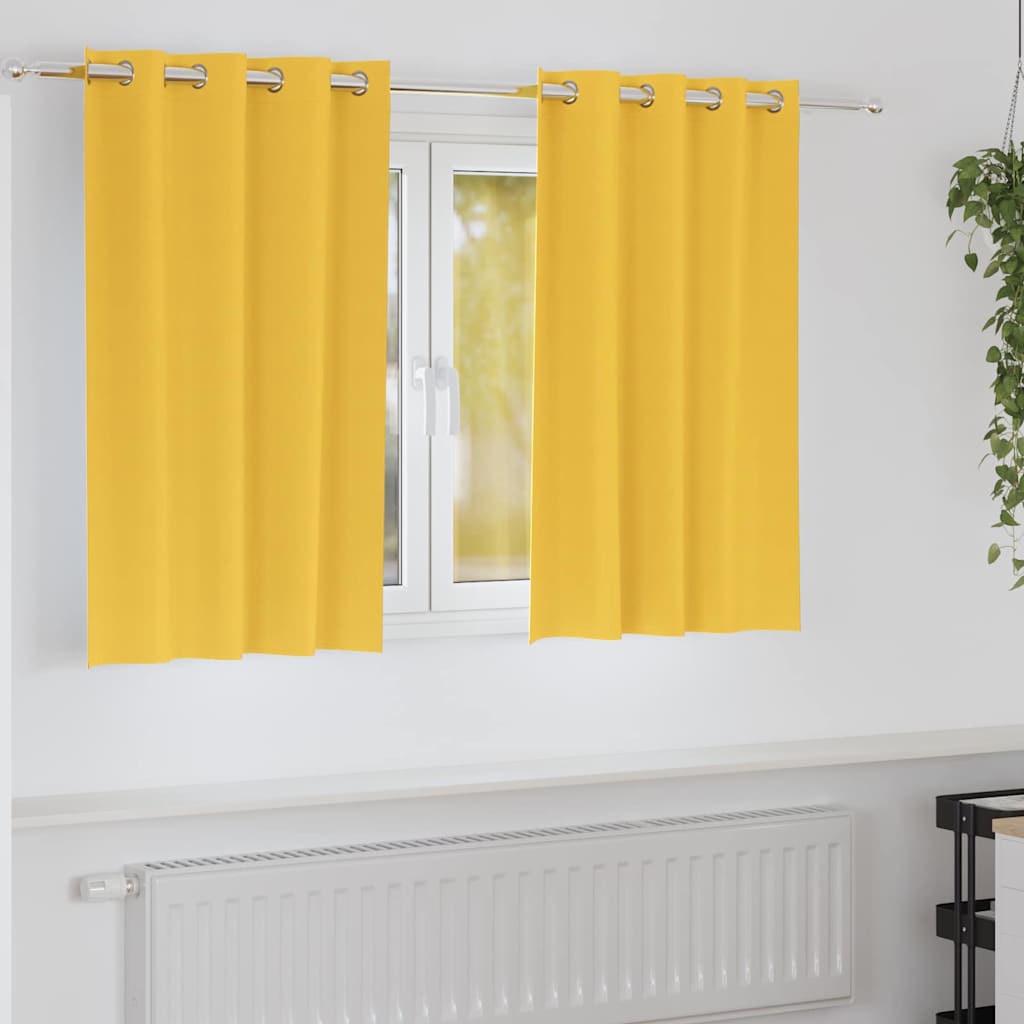Kardinaid 2 pcs sinepikollane 140 x 140 cm Polüester
