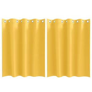 Závěsy na zatemnění s kroužky 2 pcs Hořčicově žlutá - obrázek 2