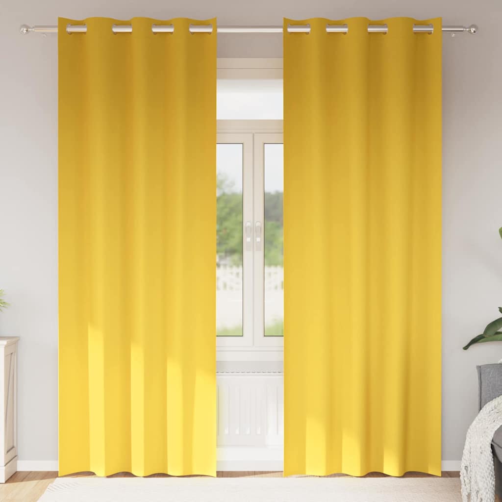 Kardinaid 2 pcs sinepikollane 245 x 140 cm Polüester