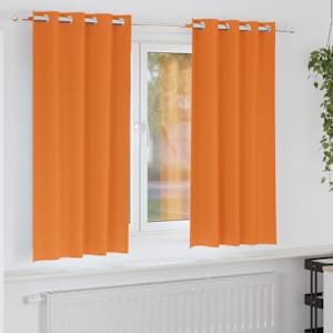 Zavese za zatemnitev z obroči 2 pcs Svetlo oranžna 175 x 140 cm