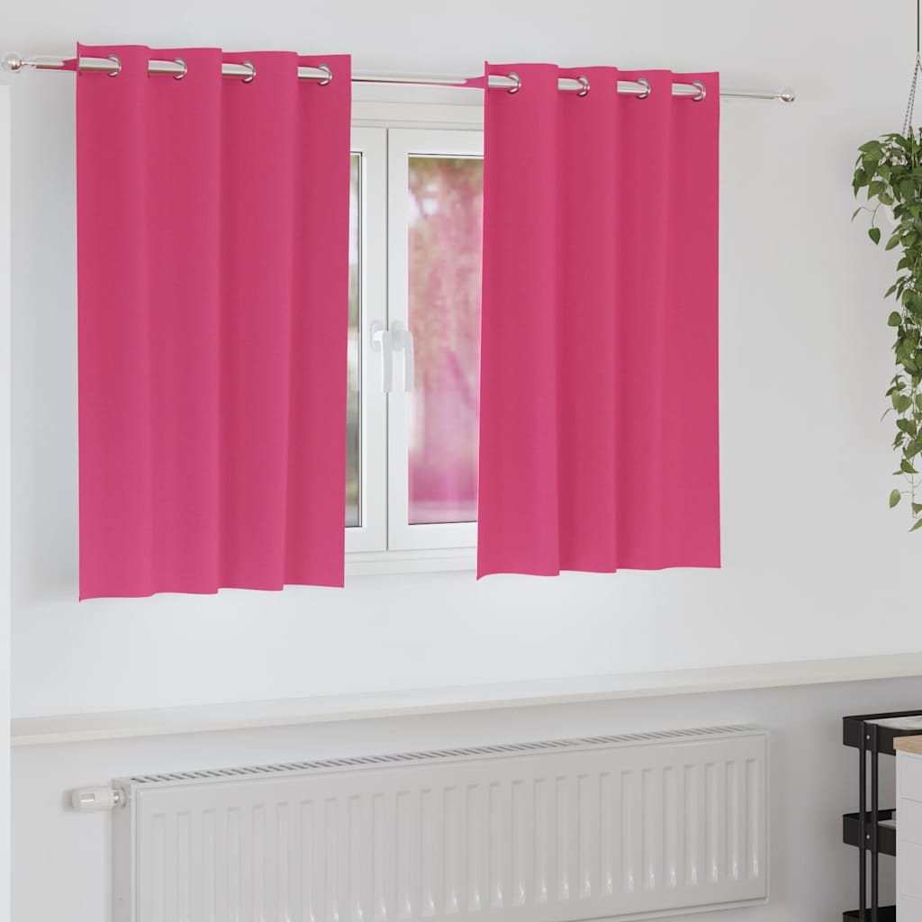 Gardiner med gardiner 2 pcs Lyserød 140 x 140 cm Polyester