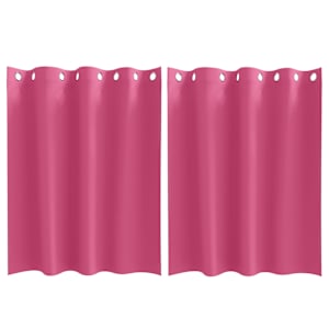 Závěsy na zatemnění s kroužky 2 pcs Jasně růžová 140 x 140 cm - obrázek 2