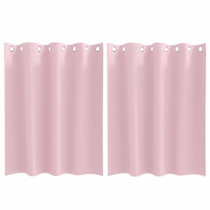 vidaXL Kardinad r&otilde;ngastega 2 tk Beebiroosa 140 x 140 cm Pol&uuml;ester