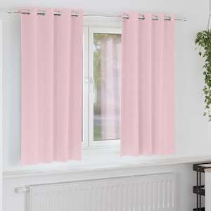 Závěsy na zatemnění s kroužky 2 pcs Bledě růžová 175 x 140 cm - obrázek 1