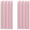 vidaXL Kardinad r&otilde;ngastega 2 tk Beebiroosa 225 x 140 cm Pol&uuml;ester