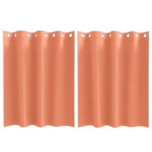 vidaXL Kardinad r&otilde;ngastega 2 tk Terrakota 140 x 140 cm Pol&uuml;ester