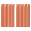 vidaXL Kardinad r&otilde;ngastega 2 tk Terrakota 175 x 140 cm Pol&uuml;ester