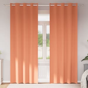 Zavese za zatemnitev z obroči 2 pcs Terakota 225 x 140 cm
