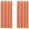 vidaXL Kardinad r&otilde;ngastega 2 tk Terrakota 225 x 140 cm Pol&uuml;ester