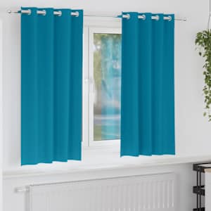 Závěsy na zatemnění s kroužky 2 pcs Tyrkysová 175 x 140 cm - obrázek 1
