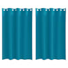 vidaXL Kardinad r&otilde;ngastega 2 tk T&uuml;rkiis 175 x 140 cm Pol&uuml;ester