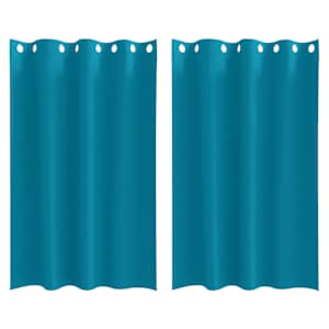 Závěsy na zatemnění s kroužky 2 pcs Tyrkysová 175 x 140 cm - obrázek 2