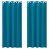 vidaXL Kardinad r&otilde;ngastega 2 tk T&uuml;rkiis 245 x 140 cm Pol&uuml;ester