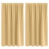 vidaXL Kardinad r&otilde;ngastega 2 tk Beež 140 x 140 cm Pol&uuml;ester