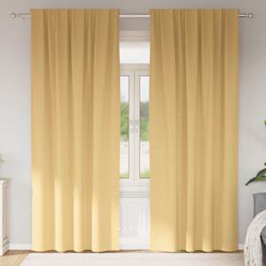 Závěsy na zatemnění s kroužky 2 pcs Béžová 225 x 140 cm - obrázek 1