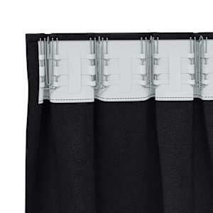 Závěsy na zatemnění s kroužky 2 pcs Černá 140 x 140 cm - obrázek 5