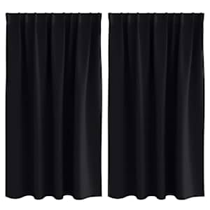 Závěsy na zatemnění s kroužky 2 pcs Černá 140 x 140 cm - obrázek 2