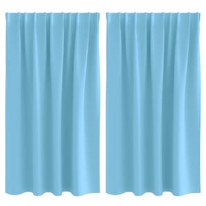 Závěsy na zatemnění s kroužky 2 pcs Světle modrá 140 x 140 cm - obrázek 2