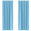 vidaXL Kardinad r&otilde;ngastega 2 tk Helesinine 260 x 140 cm Pol&uuml;ester