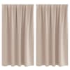 vidaXL Kardinad r&otilde;ngastega 2 tk Pruunikashall 140 x 140 cm Pol&uuml;ester