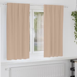 Zavese za zatemnitev z obroči 2 pcs Taupe 175 x 140 cm