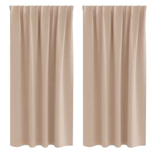 Závěsy na zatemnění s kroužky 2 pcs Taupe 175 x 140 cm - obrázek 2