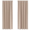 vidaXL Kardinad r&otilde;ngastega 2 tk Pruunikashall 245 x 140 cm Pol&uuml;ester