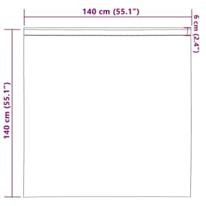 Závěsy na zatemnění s kroužky 2 pcs Tmavě hnědá 140 x 140 cm - obrázek 9