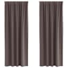 vidaXL Kardinad r&otilde;ngastega 2 tk Tume pruun 225 x 140 cm Pol&uuml;ester
