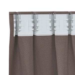 Závěsy na zatemnění s kroužky 2 pcs Tmavě hnědá 260 x 140 cm - obrázek 5
