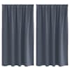 vidaXL Kardinad r&otilde;ngastega 2 tk Antratsiit 140 x 140 cm Pol&uuml;ester