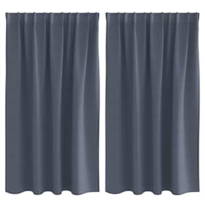 vidaXL Kardinad r&otilde;ngastega 2 tk Antratsiit 140 x 140 cm Pol&uuml;ester