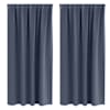 vidaXL Kardinad r&otilde;ngastega 2 tk Antratsiit 175 x 140 cm Pol&uuml;ester