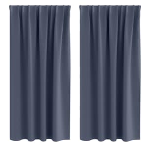 Závěsy na zatemnění s kroužky 2 pcs Antracit 175 x 140 cm - obrázek 2