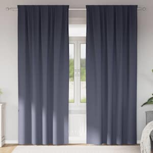 Závěsy na zatemnění s kroužky 2 pcs Antracit 260 x 140 cm - obrázek 1