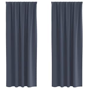 Závěsy na zatemnění s kroužky 2 pcs Antracit 260 x 140 cm - obrázek 2