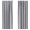 vidaXL Kardinad r&otilde;ngastega 2 tk Helehall 260 x 140 cm Pol&uuml;ester