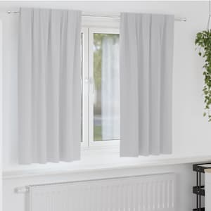 Závěsy na zatemnění s kroužky 2 pcs Světle šedá 175 x 140 cm - obrázek 1