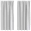 vidaXL Kardinad r&otilde;ngastega 2 tk Helehall 175 x 140 cm Pol&uuml;ester