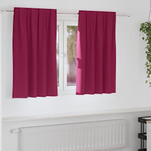 Závěsy na zatemnění s kroužky 2 pcs Víno Červené 140 x 140 cm - obrázek 1